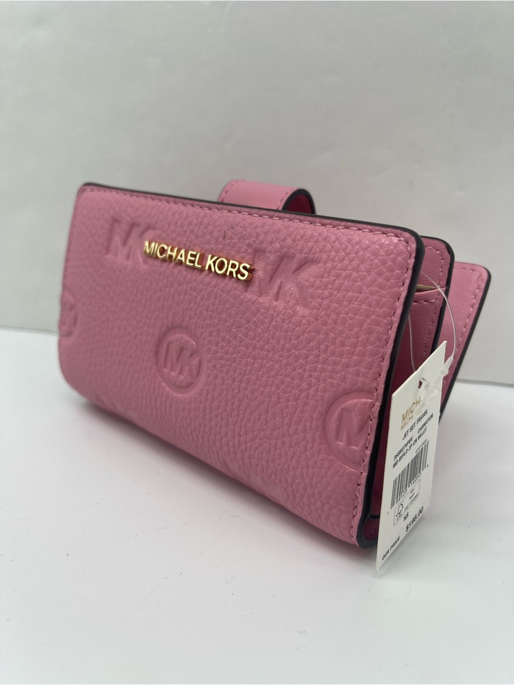 Michael KORS Jet Set Travel Md Zip CN Logo Debossed Bifold Wallet
Carnation 
NWT - Picture 14 of 16